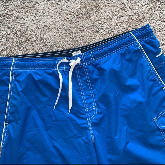 Speedo Blue & White Swim Trunks size XL - Picture 4 of 10